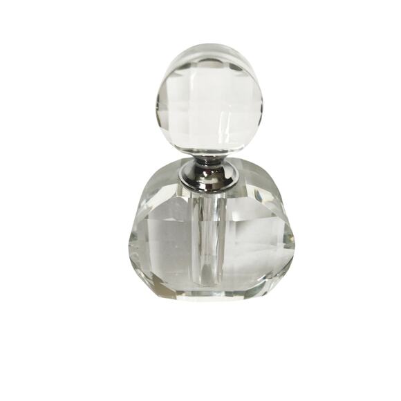 Crystal Perfume Bottle - Flat Round - Picture 4 of 11